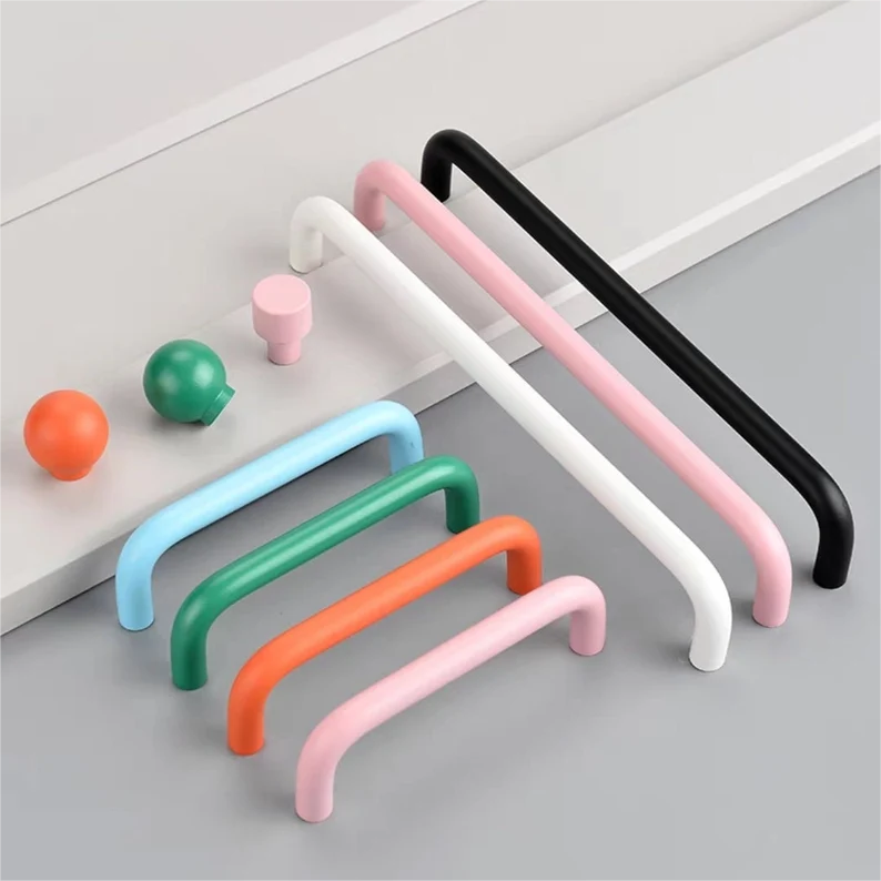 Big Size Colorful Double Curved Drawer Door Handles
