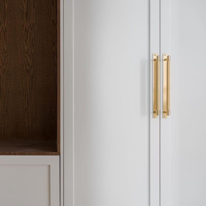 Modern Gold Brass Cabinet BackplateHandles