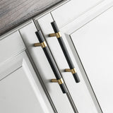 Nordic Black Mesh Knurled Brass Handle Simple Cabinet Wardrobe Pulls