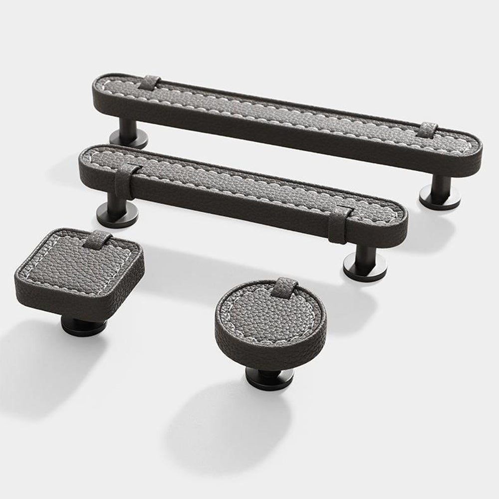 Stylish Leather Kitchen Cabinet Handles