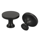 Matte Black Round Cabinet Knobs for Bathroom