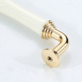 Light Luxury Gold White Creamic Kitchen Door Handles
