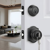 Keyed Entry Front Door Knob Set with Deadbolt