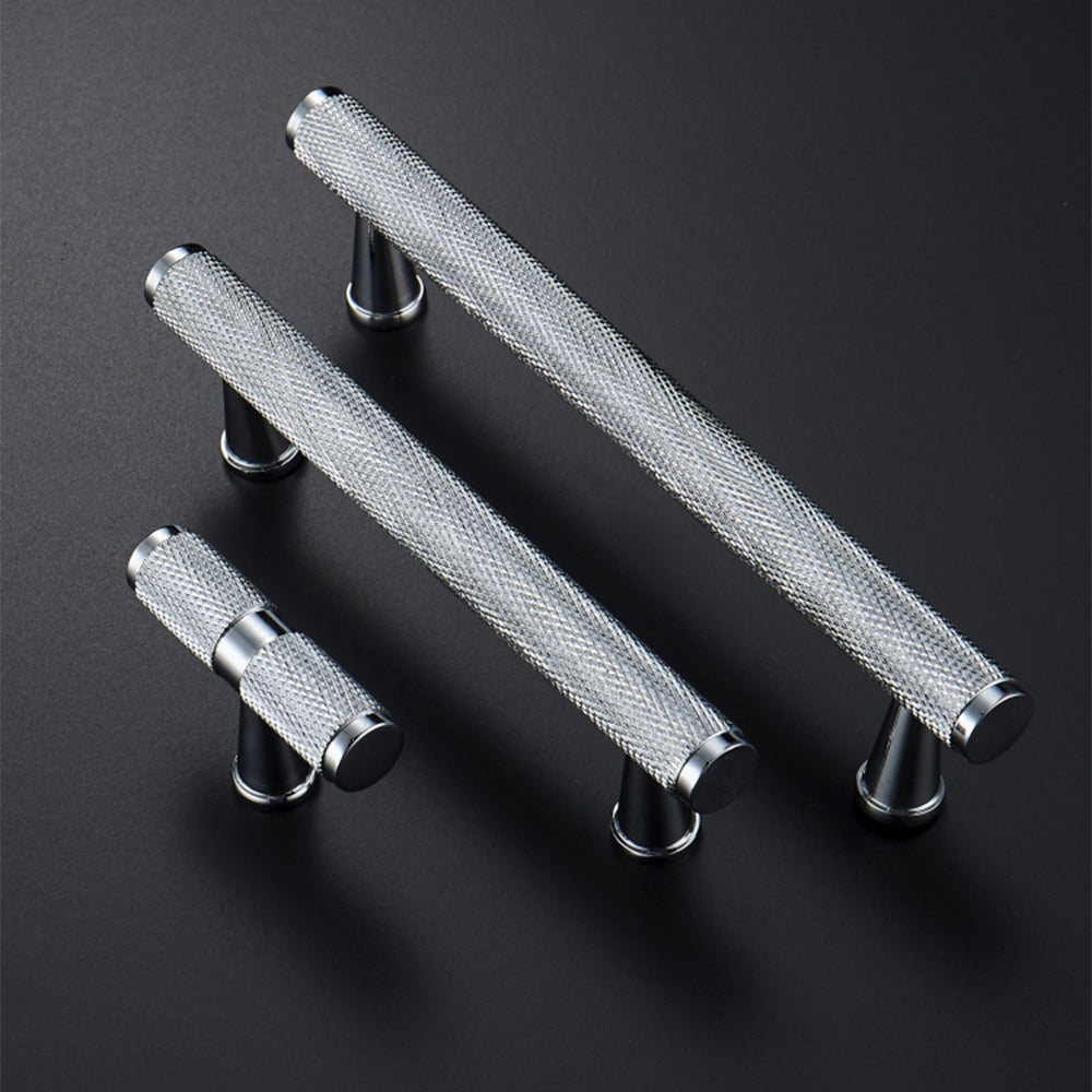 Brass Solid Chrome Dresser Handles Modern Cabinet and Drawer Pulls for Kitchen