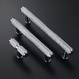 Brass Solid Chrome Dresser Handles Modern Cabinet and Drawer Pulls for Kitchen