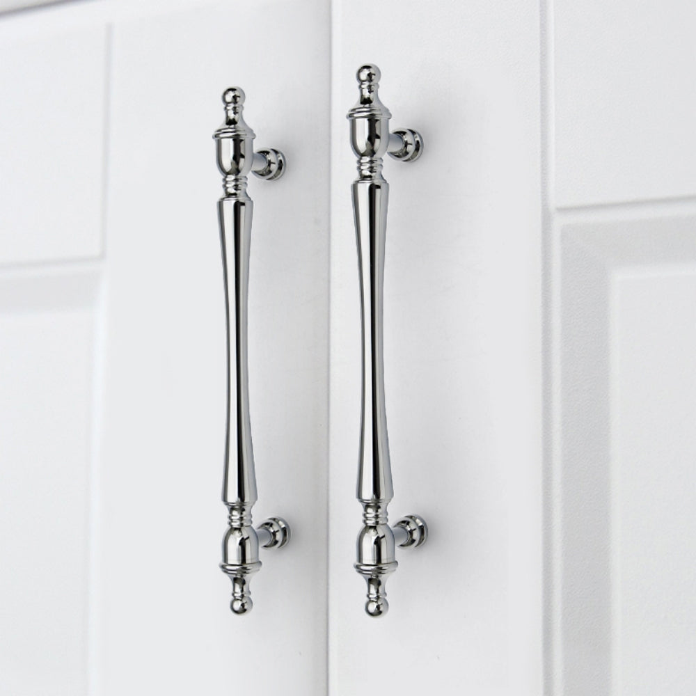 Chrome-Plated Drawer Handle Wardrobe Handle Bright Silver Cabinet Door Handle