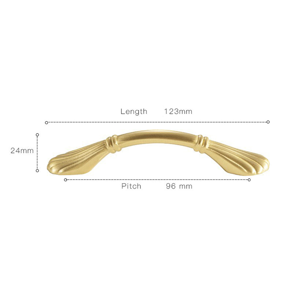 Pure Brass Shell Dresser Handles