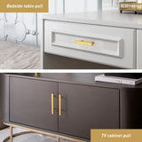 Square Brushed Gold Cabinet Pulls  For Kitchen