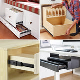 Black 3-Section Full Extension Soft Close Side Mount Ball Bearing Drawer Slides