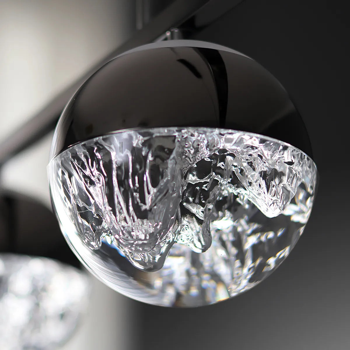 Pearl black acrylic chandelier