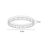 Circular acrylic embedded installation