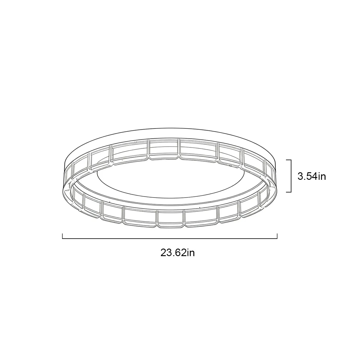 Circular acrylic embedded installation