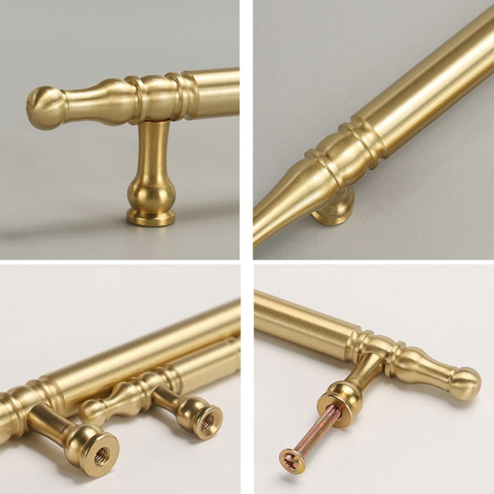 Antique Gold Door Handles Vintage Kitchen Cabinet Pulls