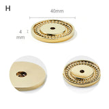 Beautify Holes Gold Kitchen Cabinets knobs with Backplate