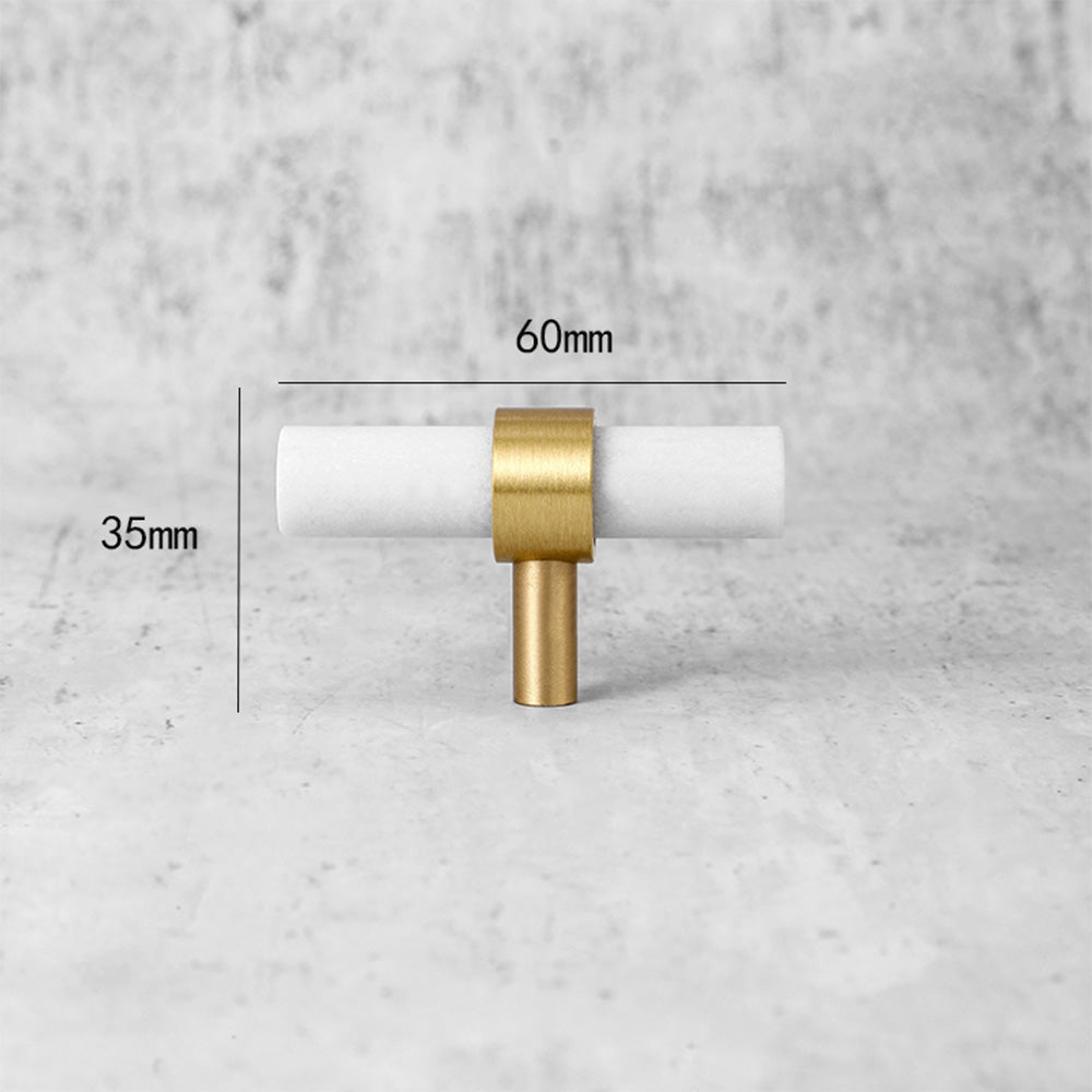 Stylish Marble & Zinc Alloy T-Bar Kitchen Cabinet Handles