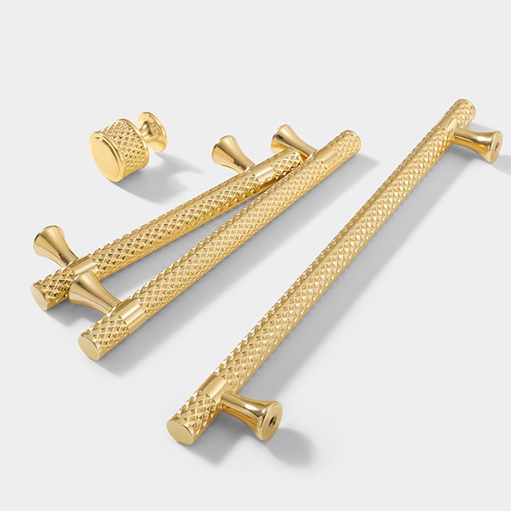 Shiny Modern Zinc Alloy Titanium Gold Black Door Handles