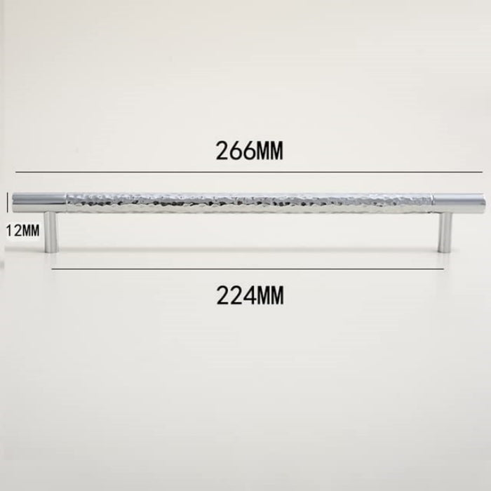 Glittery Silver Hammered Cabinet Bar Handle