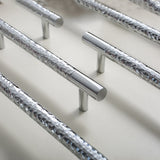 Glittery Silver Hammered Cabinet Bar Handle