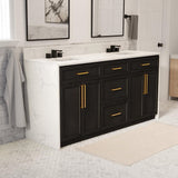 Brushed Brass Kitchen Handles Square Drawer Pulls