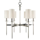 polished nickel glass chandelier