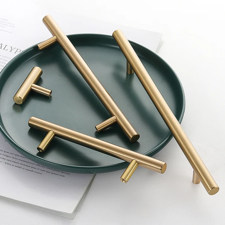 Brushed Gold Euro Style Cabinet Handles