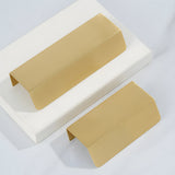 Modern Simple Embedded Brass Gold Edge Pulls