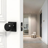 Black Simple Round Passage Door Knob for Hallway