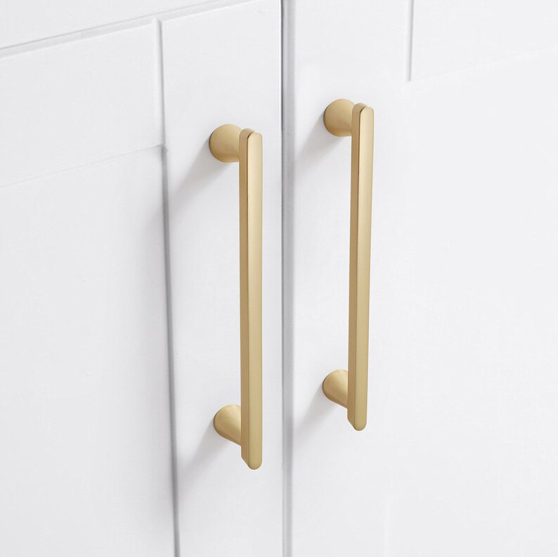 Modern Minimalist Gold and Grey Cabinet Door Handles