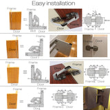 Easy Installation Hinges Cabinet Hinge for Drawer Window Cupboard Cabinet Door Hinges