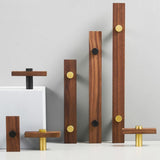 Stylish and Durable Walnut Brass Cabinet Handles