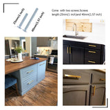 Square Brushed Gold Cabinet Pulls  For Kitchen