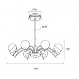 Transparent round chandelier