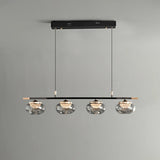 Smoked glass chandelier