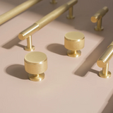 Modern Solid Brass Striped Bar Cabinet and Drawer Pulls