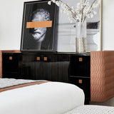 Stylish Gold Brown Leather Kitchen Cabinet Handles