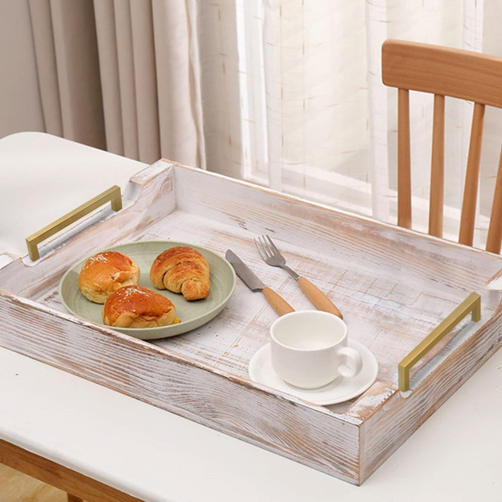 Brushed Brass Kitchen Handles Square Drawer Pulls