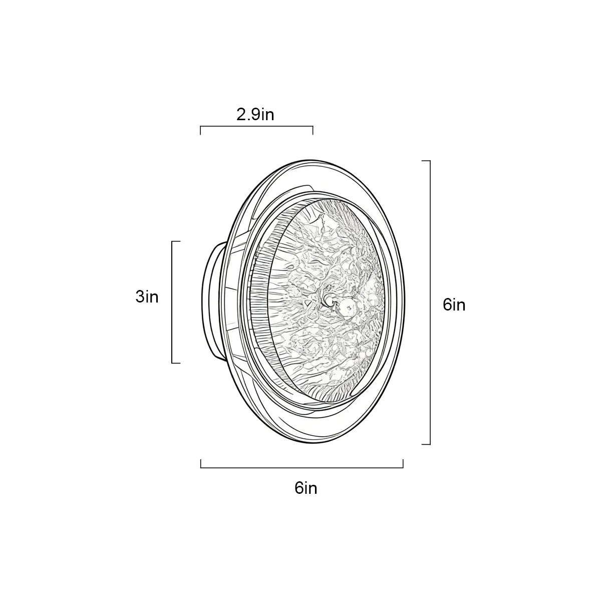 Acrylic round wall light