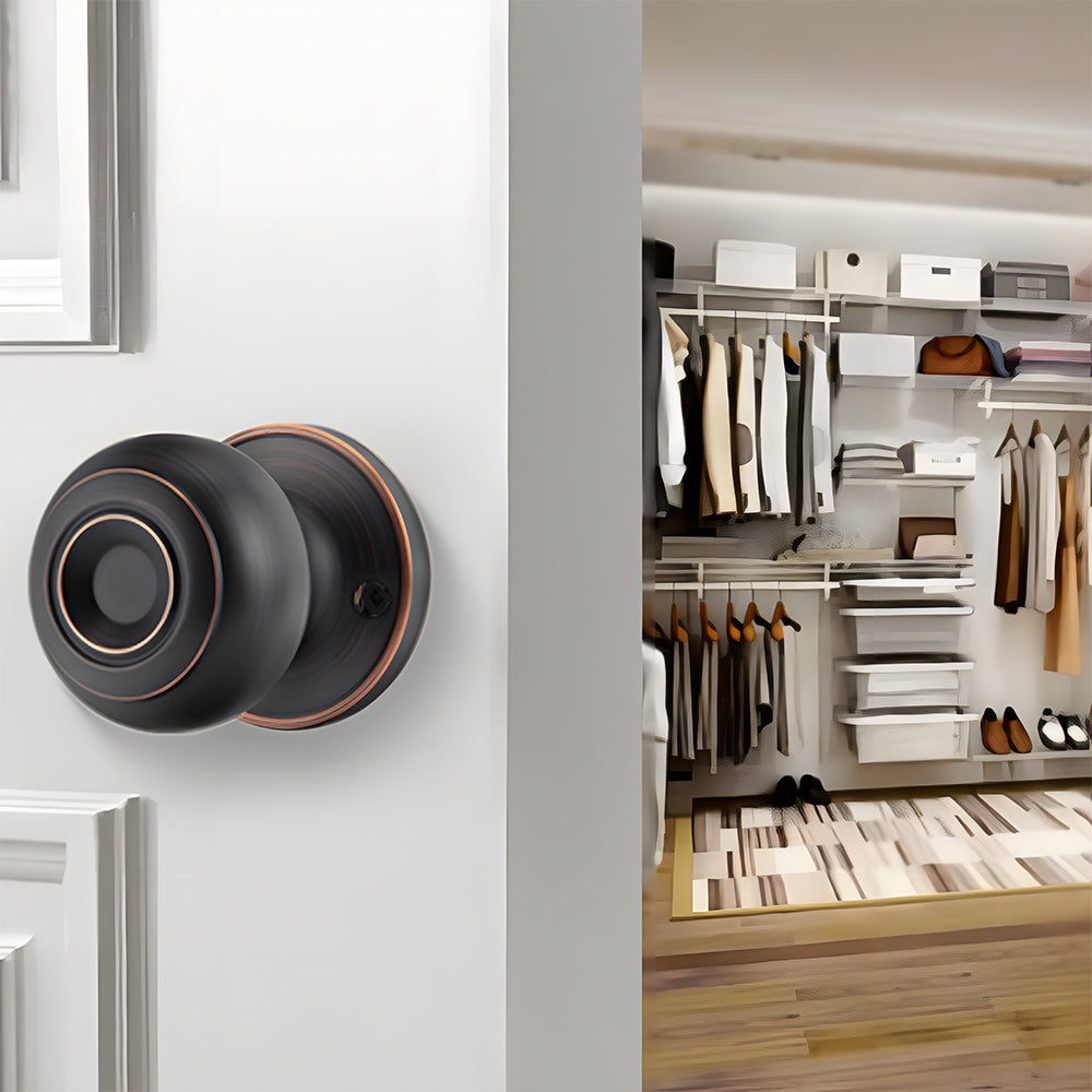 Keyless Round Dummy Passage Privacy Interior Door Knobs