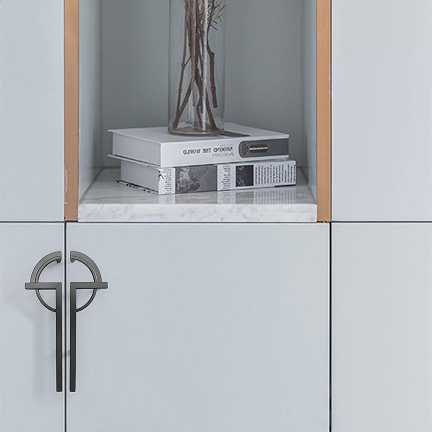 Modern Creative Gold Paired Cabinet Door Handles for Kitchen