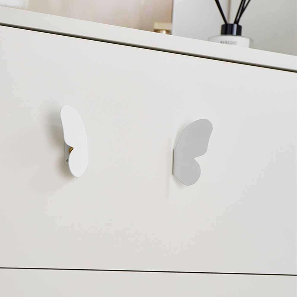 Unique Butterfly Drawer Pulls Modern Black Wardrobe Knob Cabinet Pulls