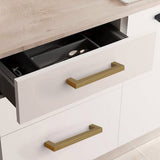 Champagne Bronze Square Cabinet Pulls for Kitchen