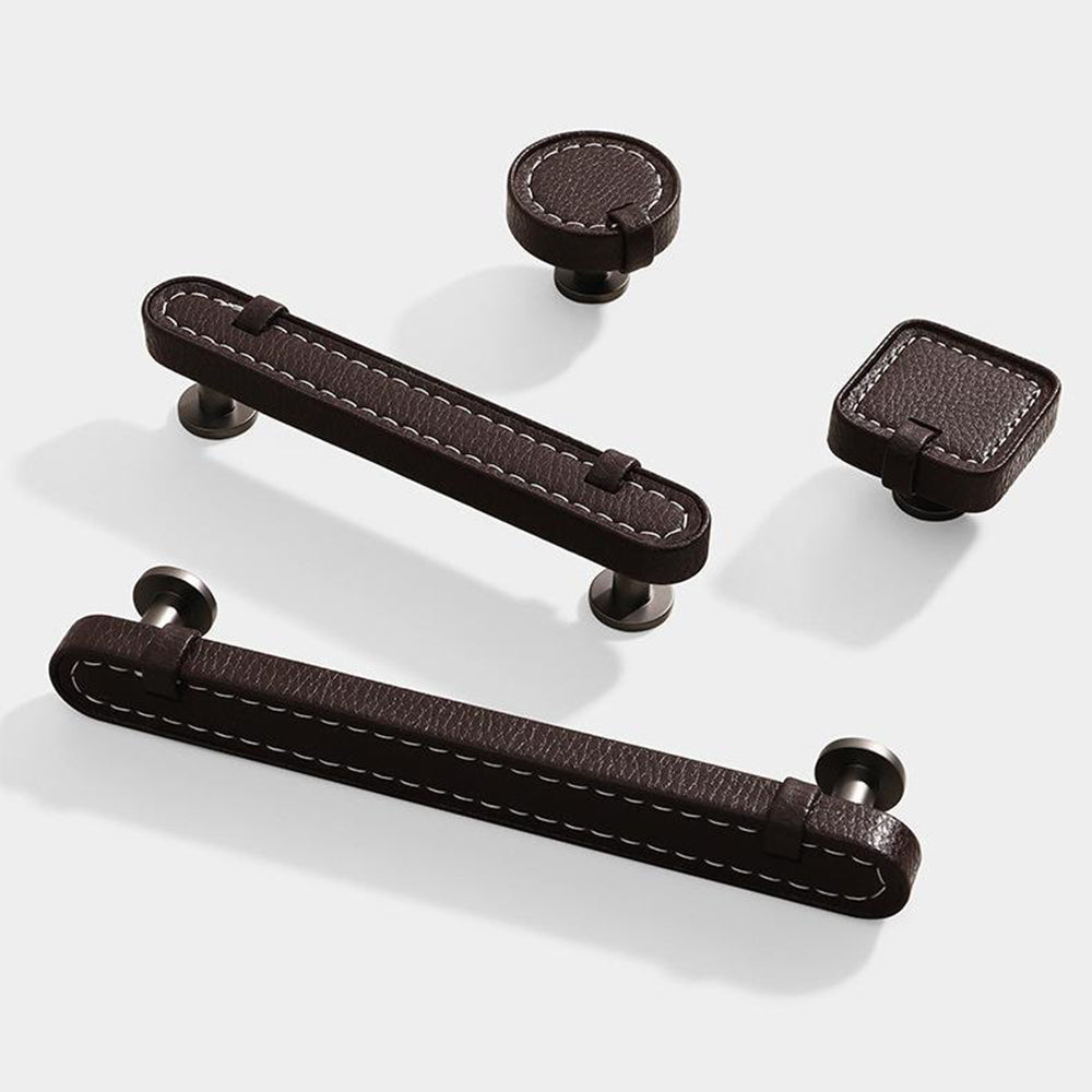 Stylish Leather Kitchen Cabinet Handles