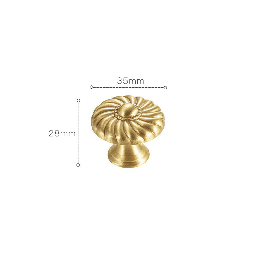 Pure Brass Shell Dresser Handles