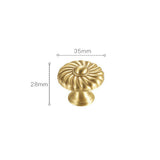 Pure Brass Shell Dresser Handles