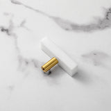Nordic Light Luxury Marble Brass Square Cabinet Handles
