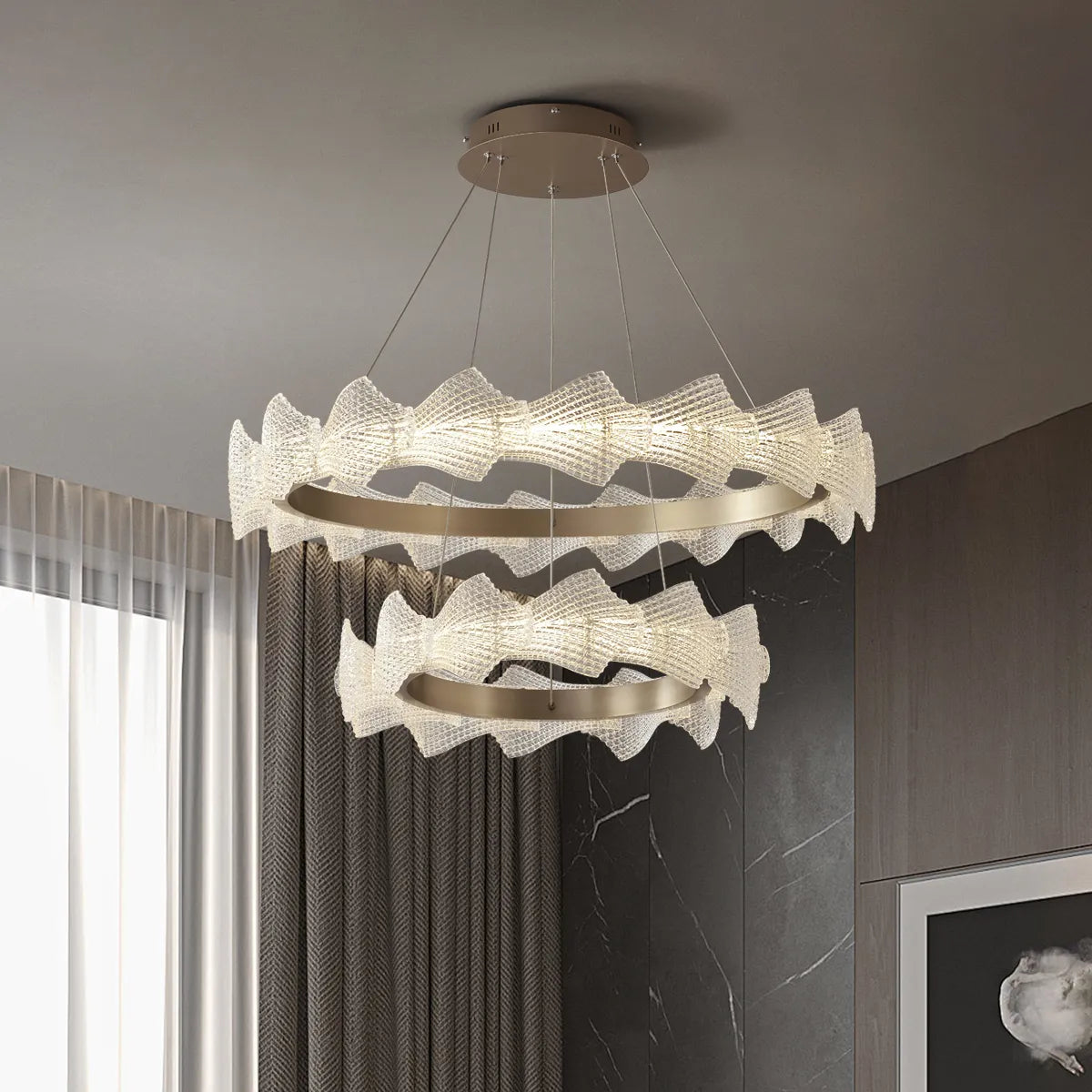 Acrylic round chandelier