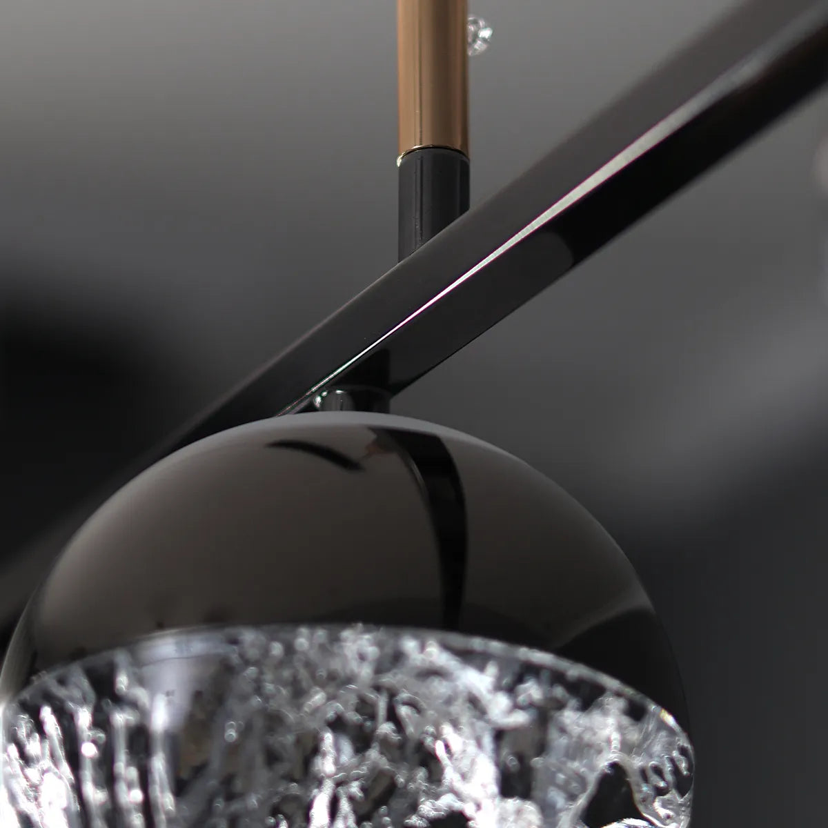 Pearl black acrylic chandelier