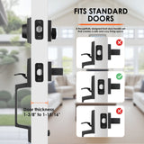 Modern Front Door Lock Reversible Entry Door Handlesets
