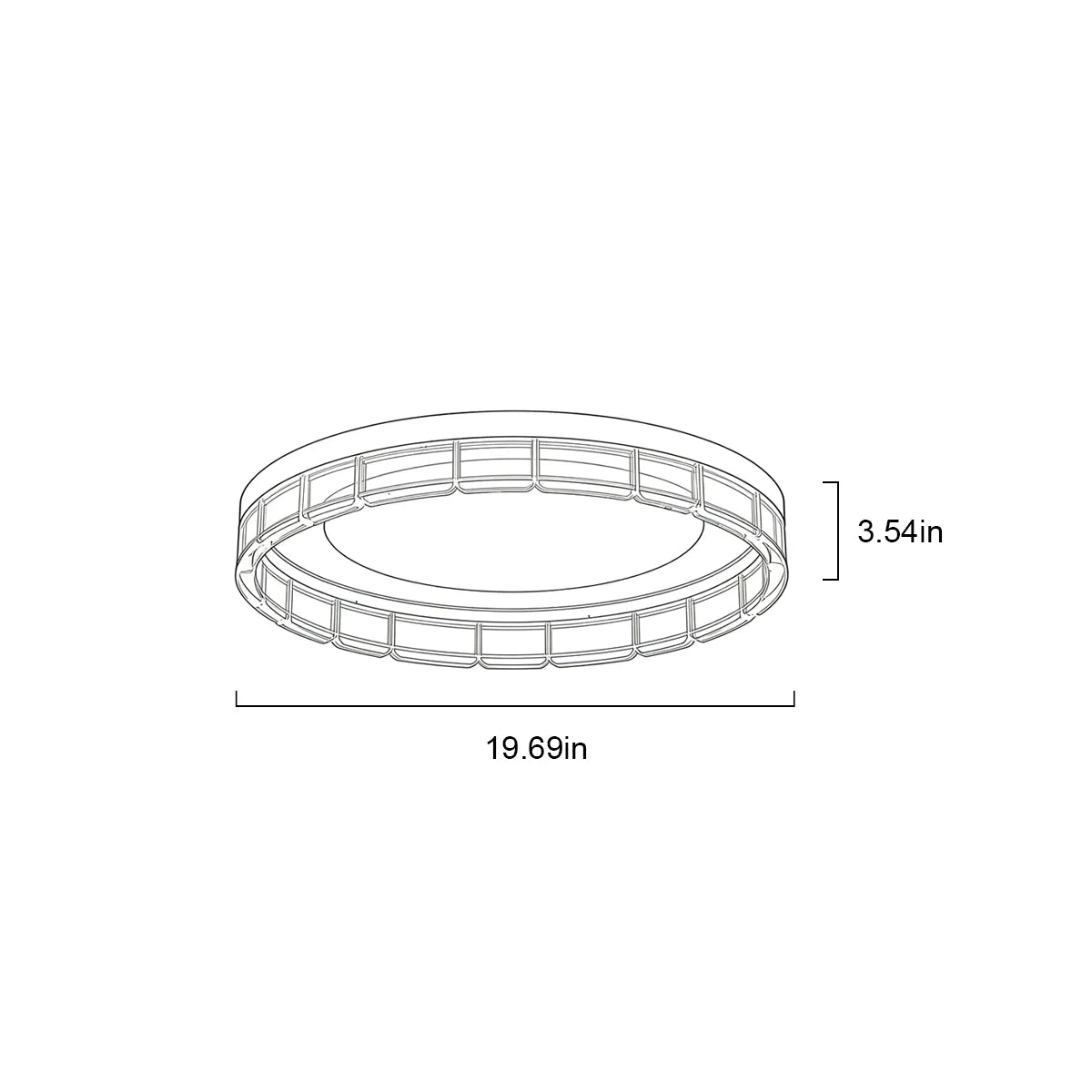 Circular acrylic embedded installation