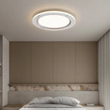 Circular rock slab ceiling light fixture